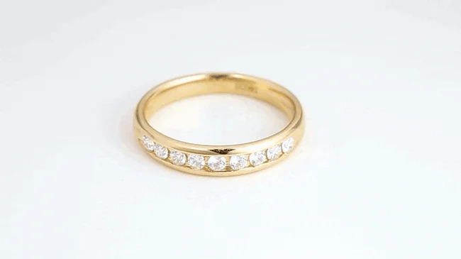 14K Gold Lab Grown Diamond Wedding Band Ring Set (Available in Yellow/Rose/White Gold)