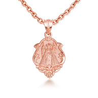 Gold Our Lady of San Juan de los Lagos Religious Pendant Necklace (Available in Yellow/Rose/White Gold)
