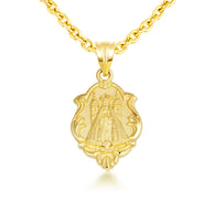 Gold Our Lady of San Juan de los Lagos Religious Pendant Necklace (Available in Yellow/Rose/White Gold)