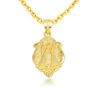 Gold Our Lady of San Juan de los Lagos Religious Pendant Necklace (Available in Yellow/Rose/White Gold)
