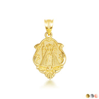 Gold Our Lady of San Juan de los Lagos Religious Pendant Necklace (Available in Yellow/Rose/White Gold)