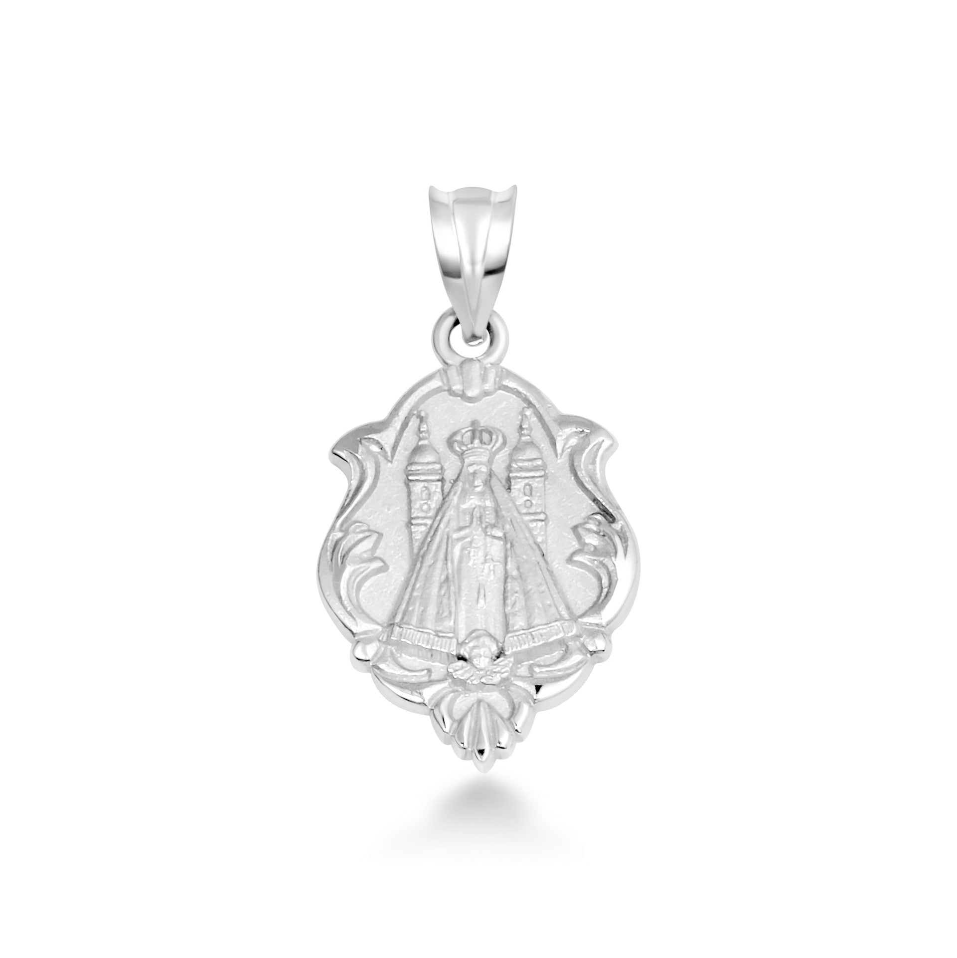 Gold Our Lady of San Juan de los Lagos Religious Pendant Necklace (Available in Yellow/Rose/White Gold)