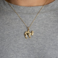 Gold Desert Camel Pendant Necklace (Available in Yellow/Rose/White Gold)
