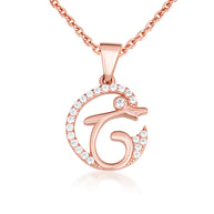 Gold Cubic Zirconia Dolphin Silhouette Pendant Necklace (Available in Yellow/Rose/White Gold)