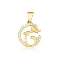 Gold Cubic Zirconia Dolphin Silhouette Pendant Necklace (Available in Yellow/Rose/White Gold)