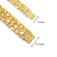 Solid Gold Heavy Nugget Bracelet (Available in Small/Large & Yellow/Rose/White Gold)