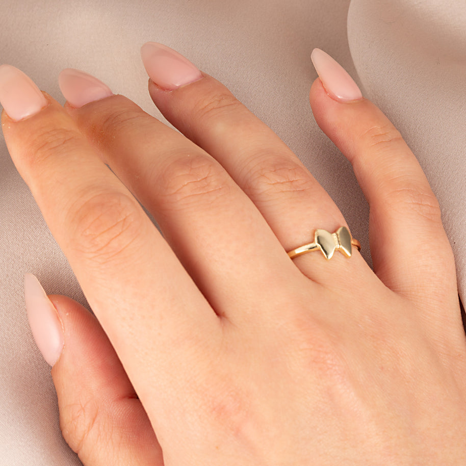 Gold Butterfly Ring (Available in Yellow/Rose/White Gold)