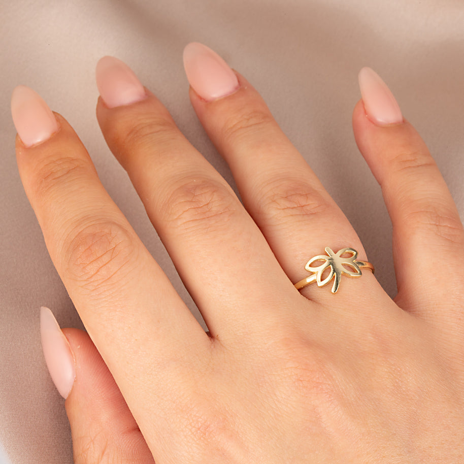 Solid Gold Firefly Ring (Available in Yellow/Rose/White Gold)