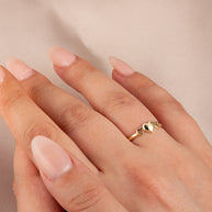 Gold Triple Heart Love Ring (Available in Yellow/Rose/White Gold)