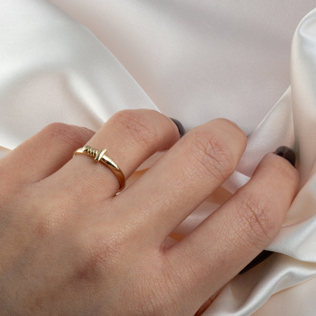 Gold Medieval Sword Dagger Ring (Available in Yellow/Rose/White Gold)