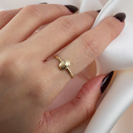 Gold Egyptian Scarab Beetle Ring (Available in Yellow/Rose/White Gold)