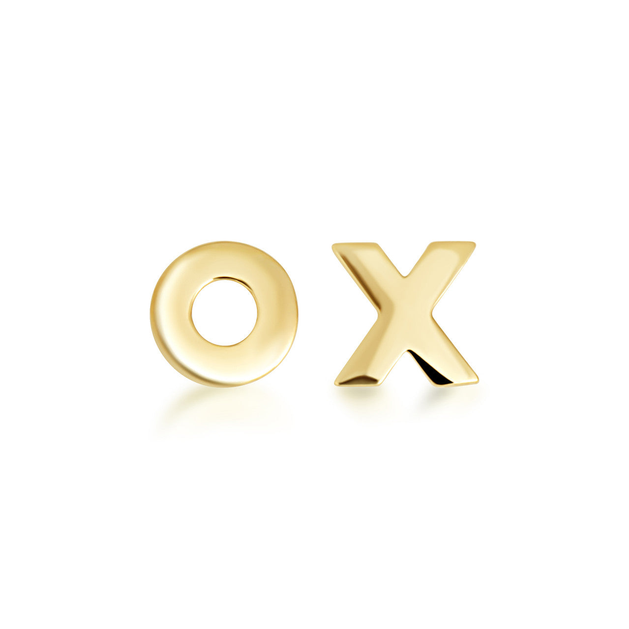 14K Gold XO Earrings