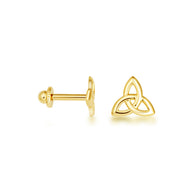 Trinity Knot Earrings in 14K Gold