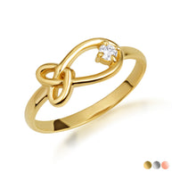 Gold Diamond Love Knot Ring (Available in Yellow/Rose/White Gold)