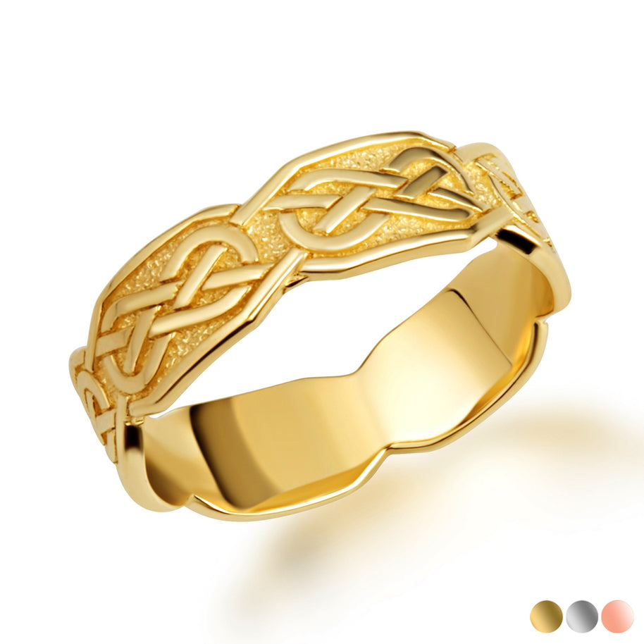 Gold Infinity Knot Band Ring (Available in Yellow/Rose/White Gold)
