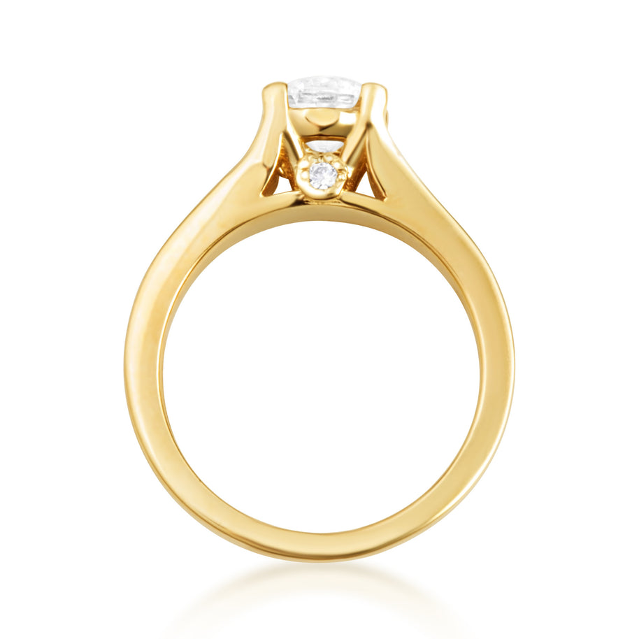 14K Gold Lab Grown Diamond Engagement Ring (Available in Yellow/Rose/White Gold)