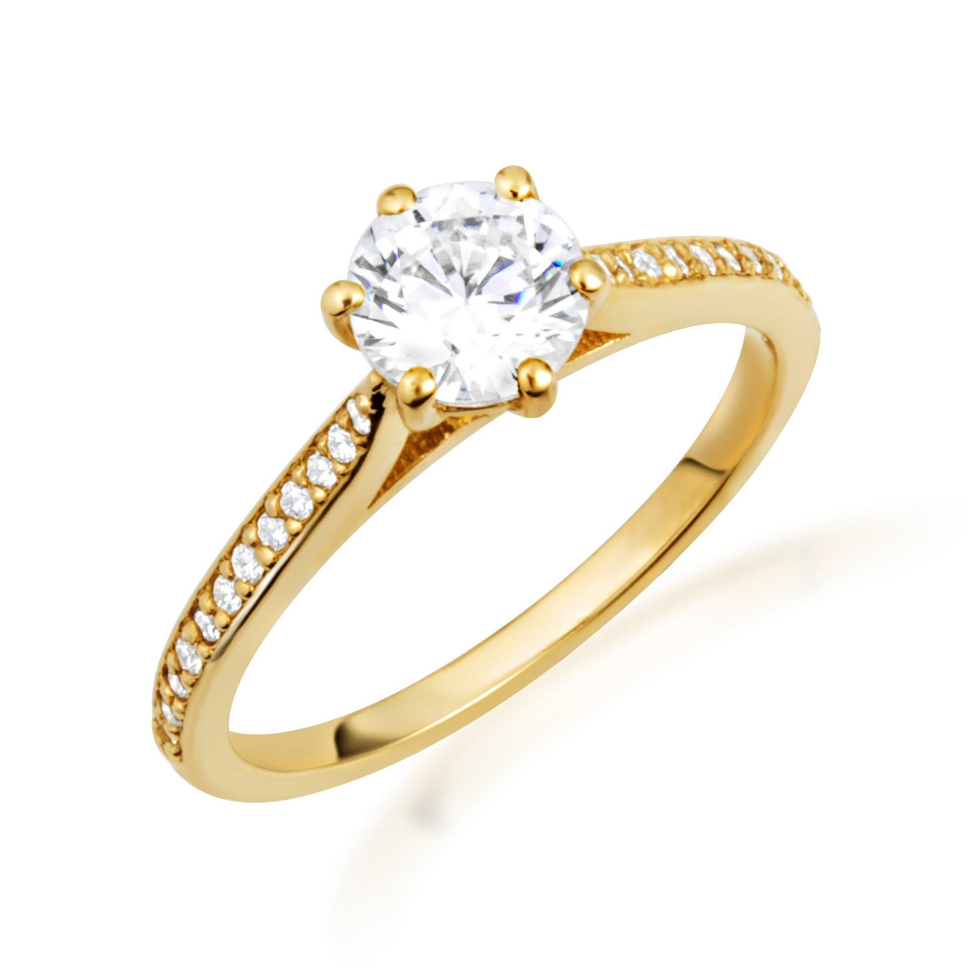 14K Gold Lab Grown Diamond Channel Set Engagement Ring (Available in Yellow/Rose/White Gold)
