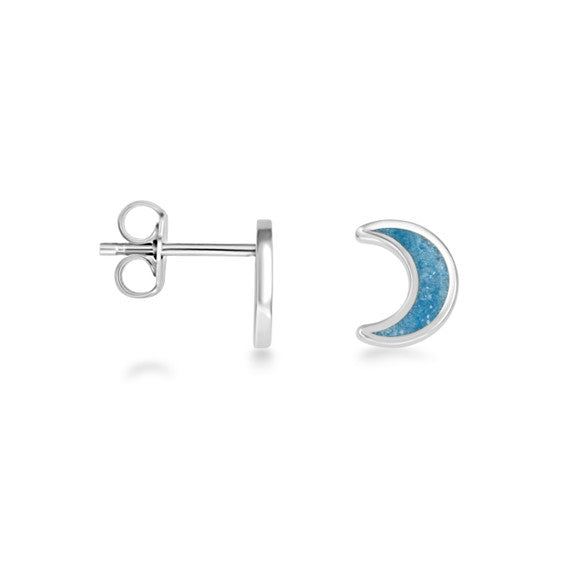 .925 Sterling Silver Custom Enamel Heart Stud Earrings