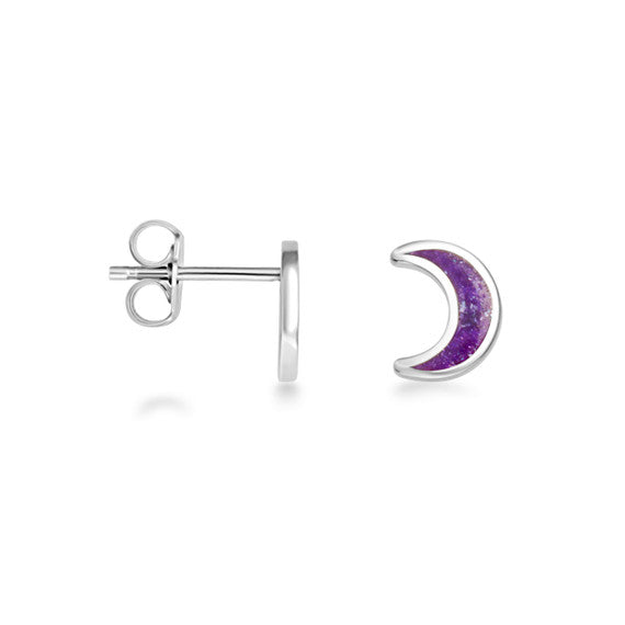 .925 Sterling Silver Custom Enamel Heart Stud Earrings
