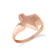 Gold Texas State Map Textured Ring (Available in Yellow/Rose/White Gold)