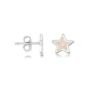 .925 Sterling Silver Custom Enamel Star Stud Earrings