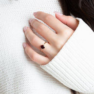 Gold Genuine Oval Gemstone Diamond Ring (Available in Yellow/Rose/White Gold)