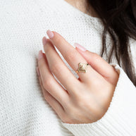 Gold Flower Filigree Statement Ring (Available in Yellow/Rose/White Gold)