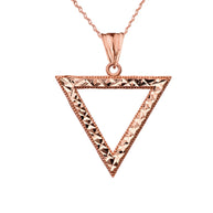 Gold Chic Open Triangle Pendant Necklace (Available in Yellow/Rose/White)
