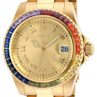 Invicta Men's 20022 Angel Quartz 3 Hand Gold Dial Watch