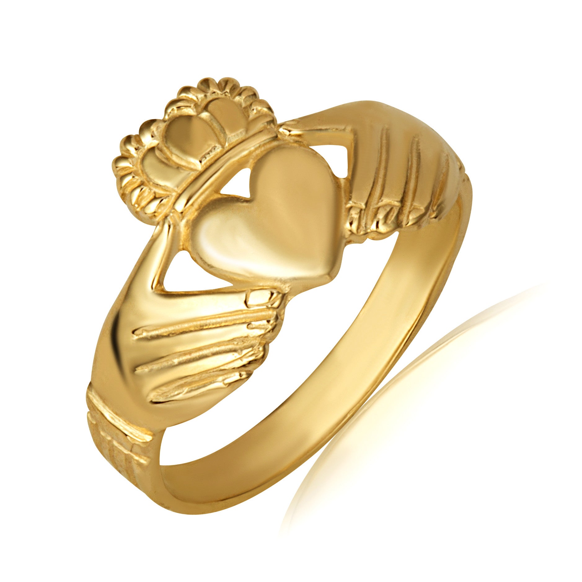 Gold Woman's Eternal Irish Claddagh Ring (Available in Yellow/Rose/White Gold)