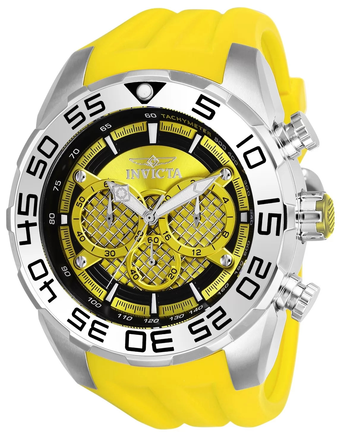 Invicta Men's 26298 Speedway Quartz Multifunction Black, Yellow Dial Watch