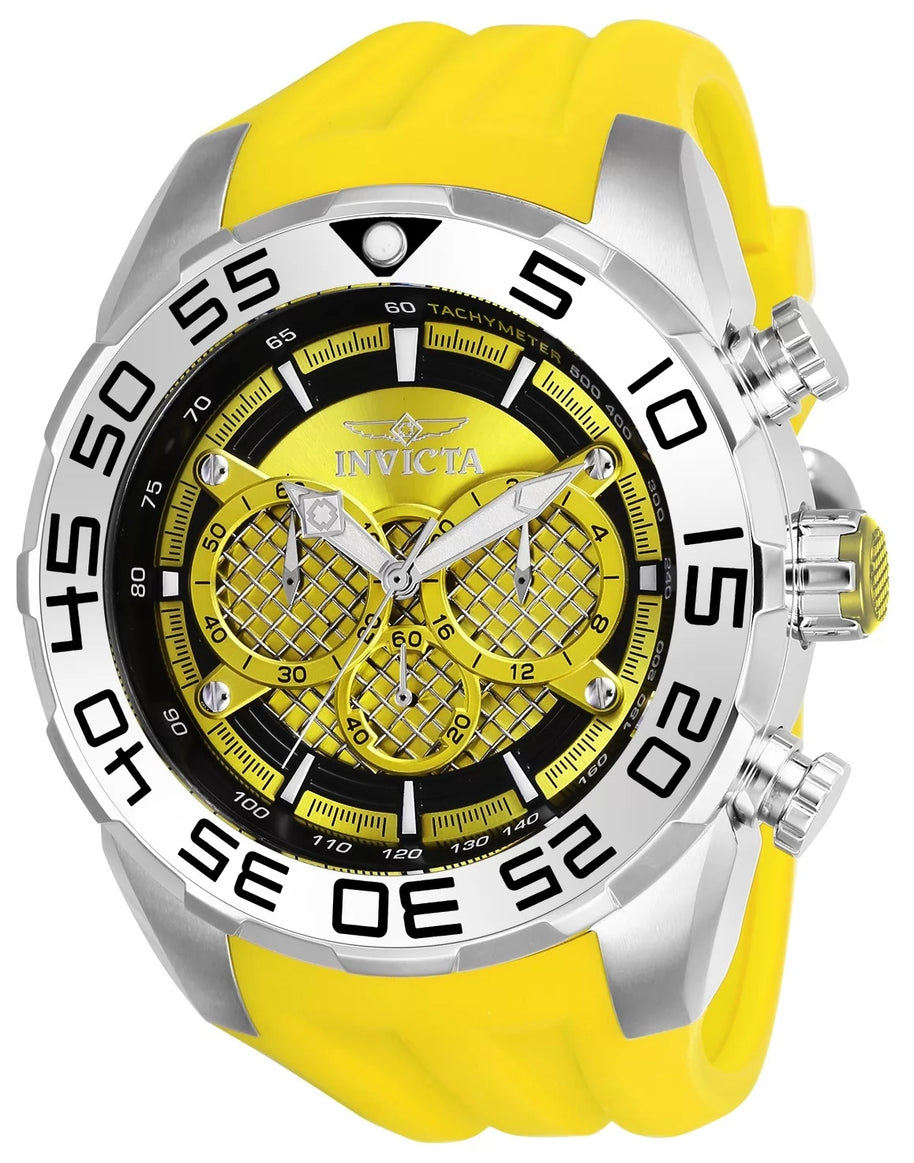 Invicta Men's 26298 Speedway Quartz Multifunction Black, Yellow Dial Watch