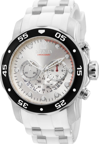Invicta Men's 20290 Pro Diver Quartz 3 Hand Silver Dial Watch