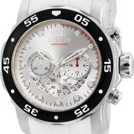 Invicta Men's 20290 Pro Diver Quartz 3 Hand Silver Dial Watch