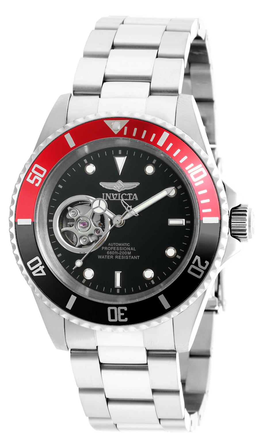 Invicta Men's 20435 Pro Diver Automatic 3 Hand Black Dial Watch