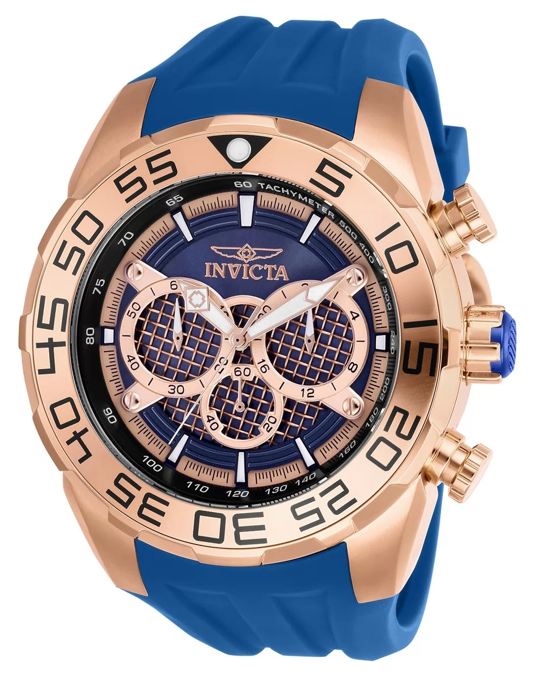 Invicta Men's 26305 Speedway Quartz Multifunction Blue, Rose Gold Dial Watch