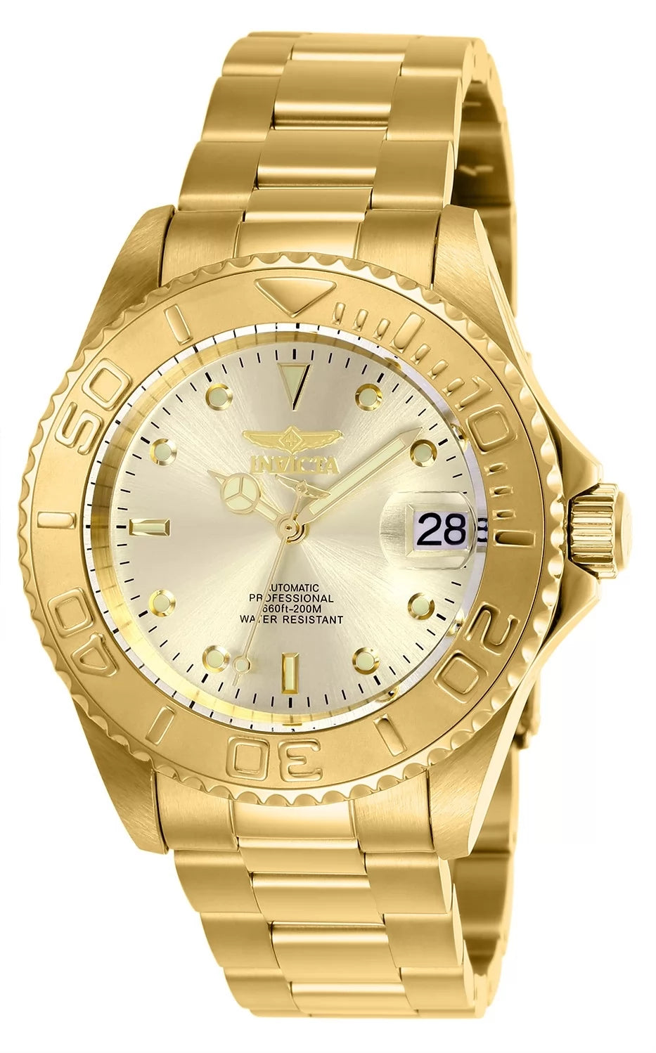 Invicta Men's 9010OB Pro Diver Automatic 3 Hand Champagne Dial Watch