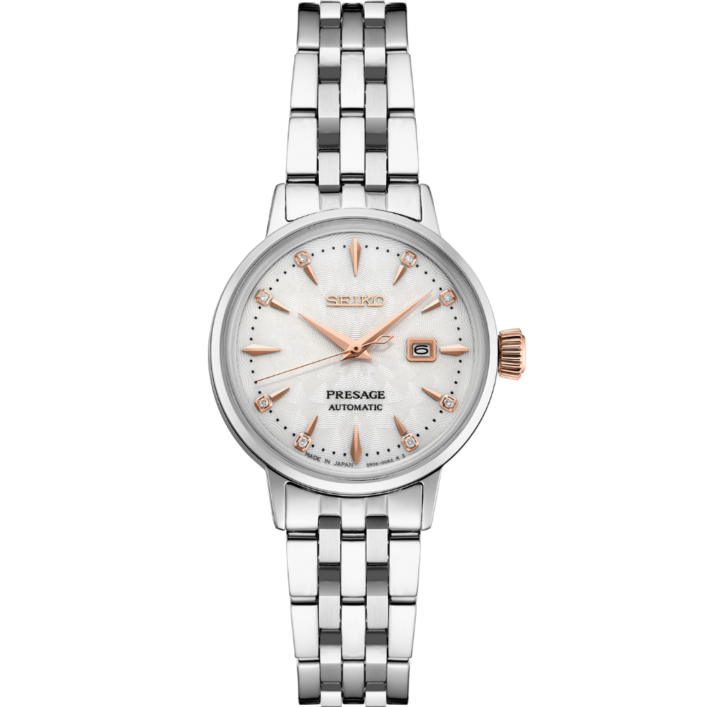 SRE009 Seiko Presage Cocktail Time Automatic White Dial Women's Watch