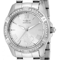 Invicta Men's 21383 Angel Quartz 3 Hand Silver Dial Watch