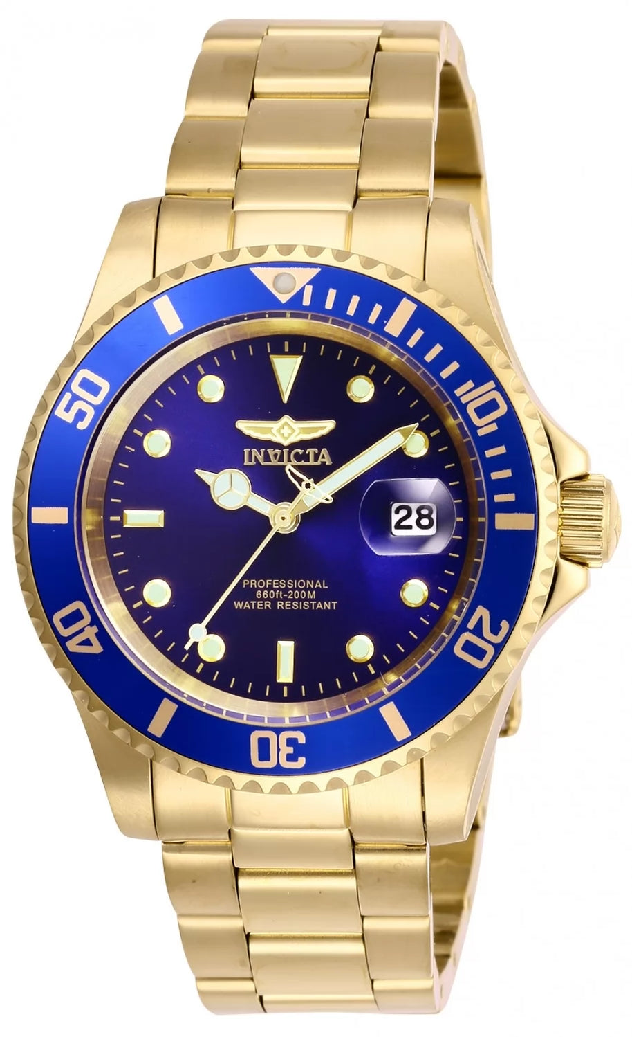 Invicta Men's 26974 Pro Diver Quartz 3 Hand Blue Dial Watch