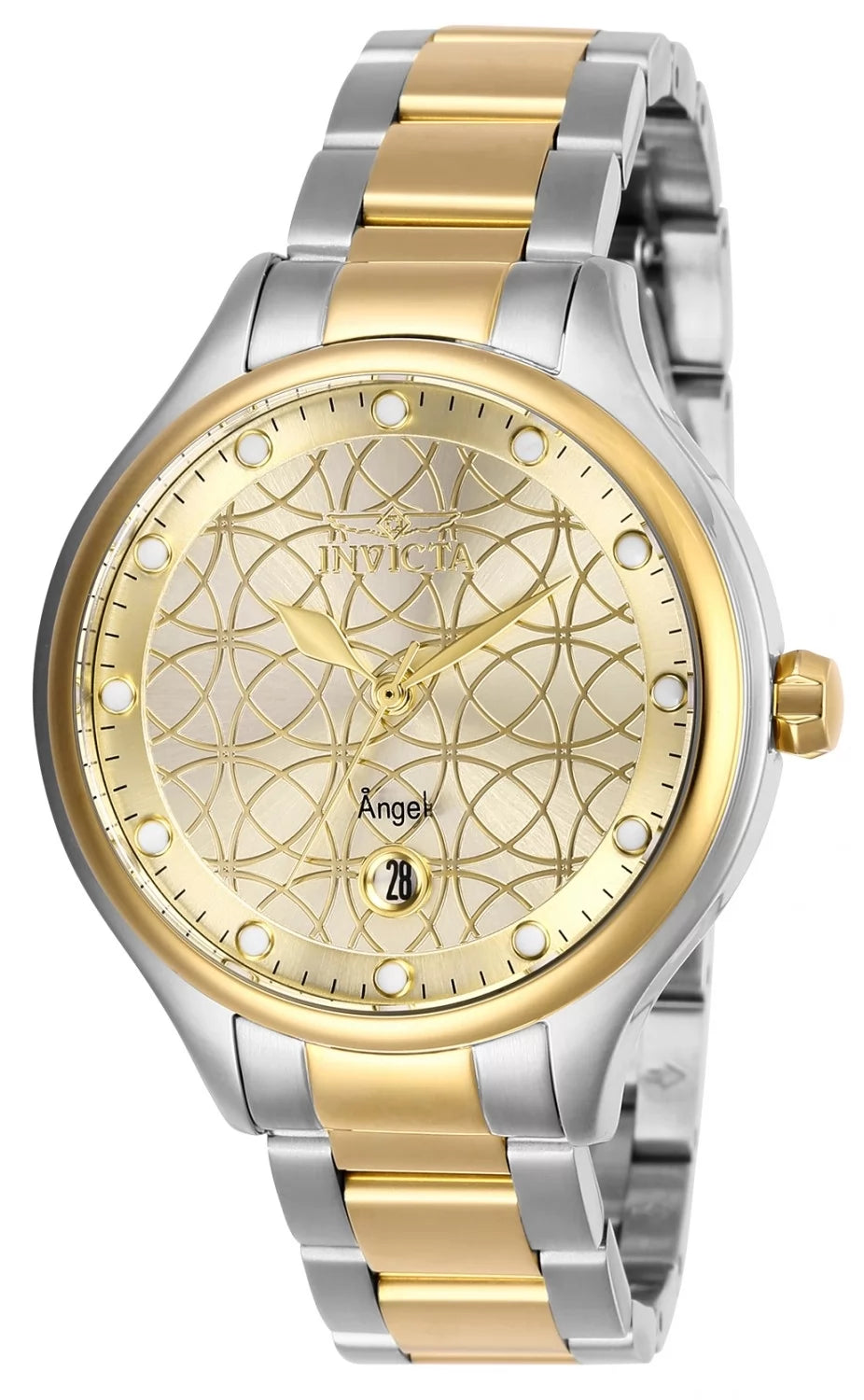 Invicta Women's 27435 Angel Quartz 3 Hand Gold Dial Watch