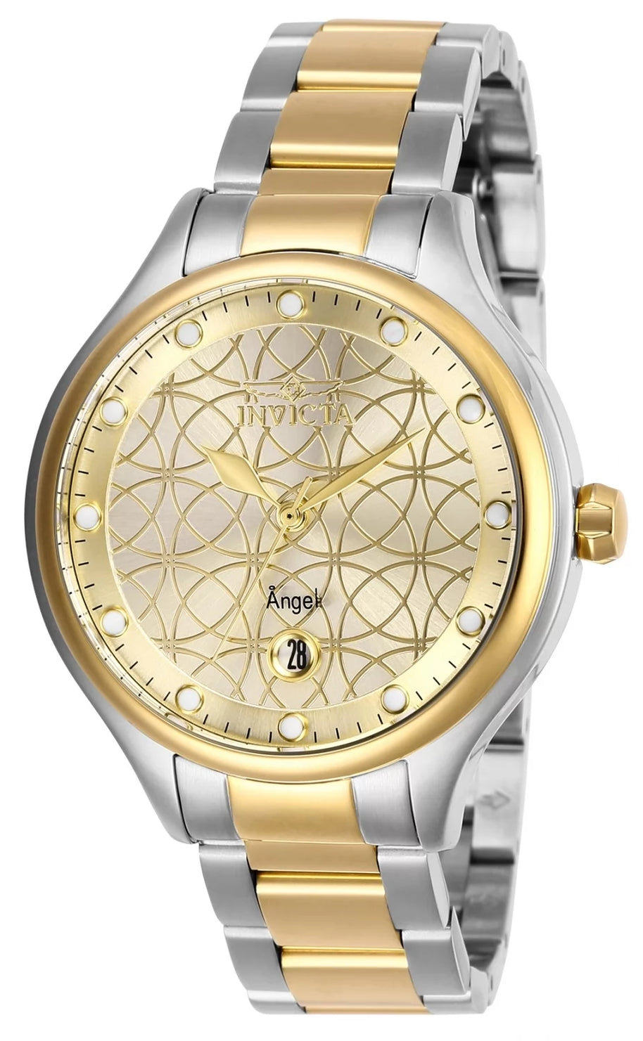 Invicta Women's 27435 Angel Quartz 3 Hand Gold Dial Watch