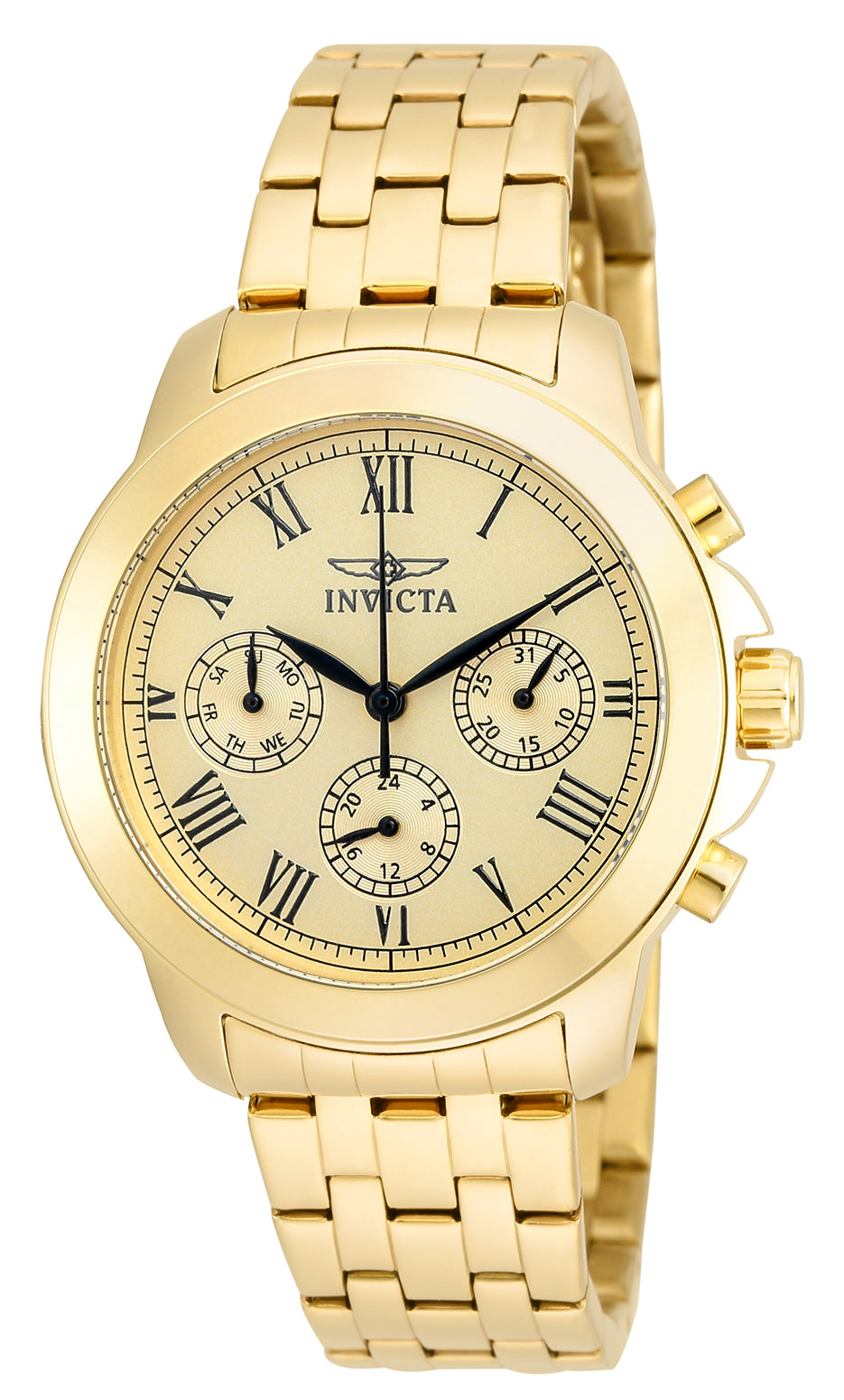 Invicta Women's 21654 Specialty Quartz Chronograph Gold Dial Watch