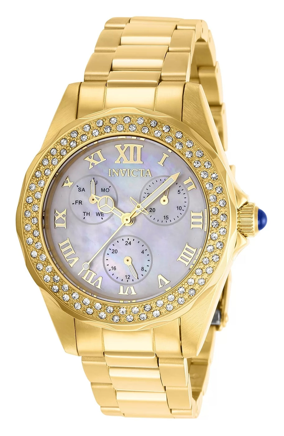 Invicta Women's 28438 Angel Quartz 3 Hand White Dial Watch