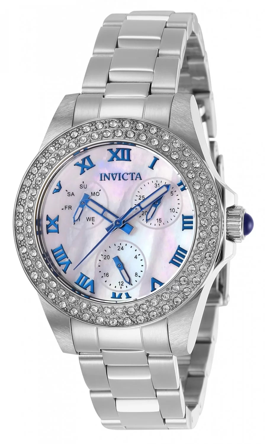Invicta Women's 28479 Angel Quartz 3 Hand White Dial  Watch