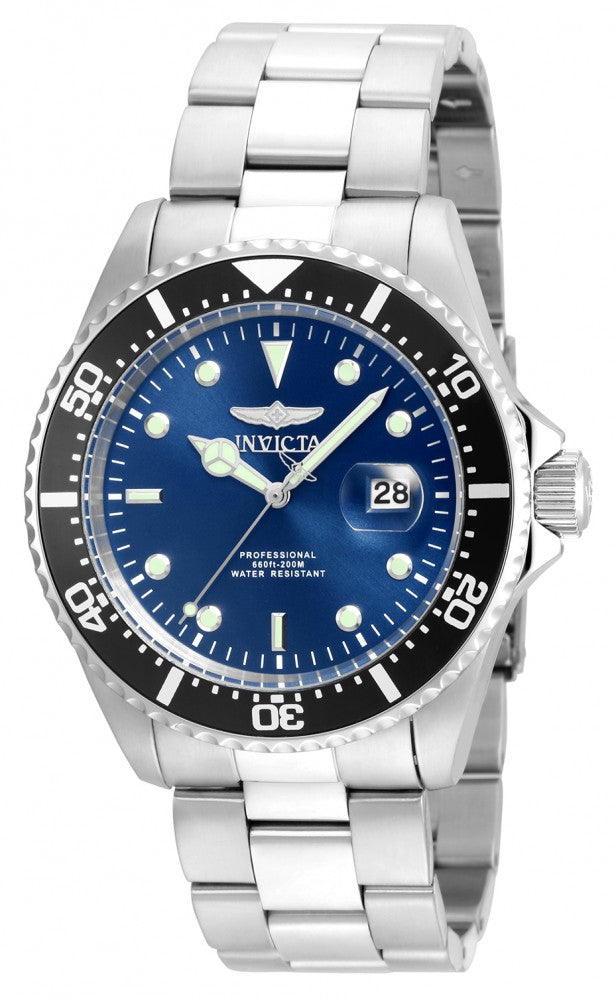 Invicta Men's 22054 Pro Diver Quartz 3 Hand Blue Dial Watch
