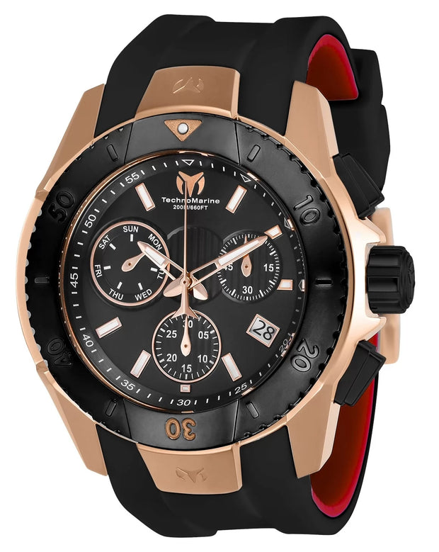 Technomarine Men's TM-616005 UF6 Quartz Black Dial Watch
