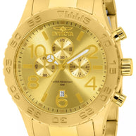 Invicta Men's 1270 Specialty Quartz Chronograph Gold Dial Watch