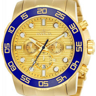 Invicta Men's 22227 Pro Diver Quartz Chronograph Gold Dial Watch
