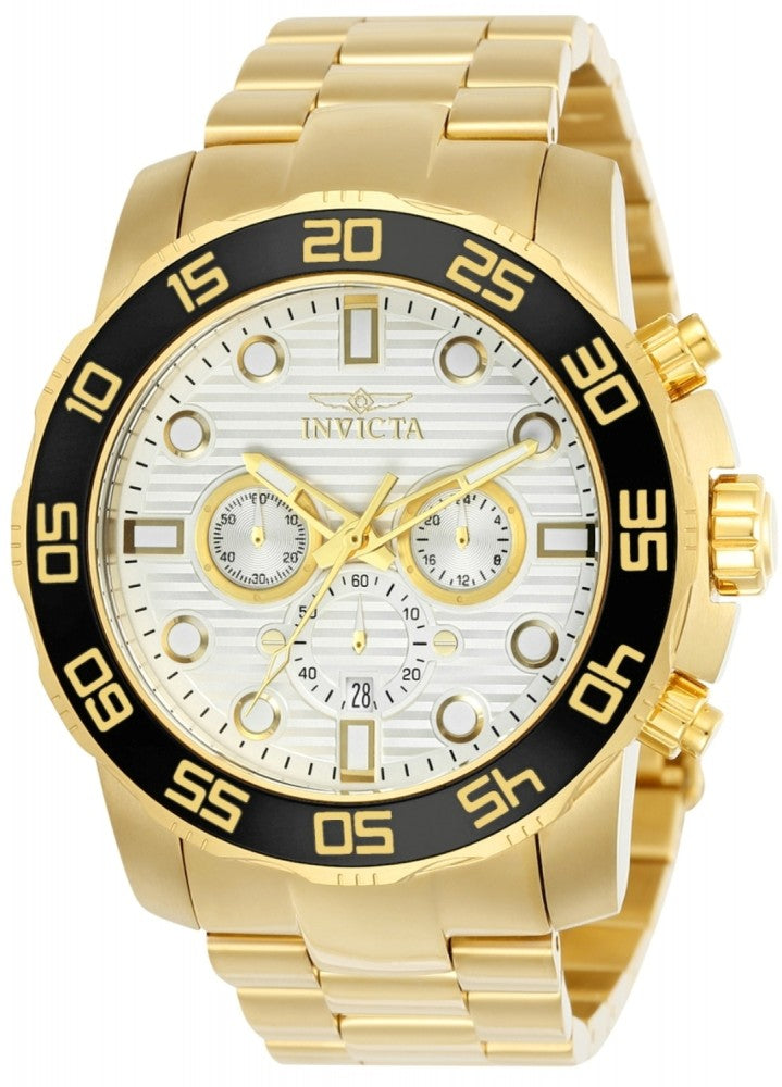 Invicta Men's 22229 Pro Diver Quartz Chronograph Silver Dial Watch